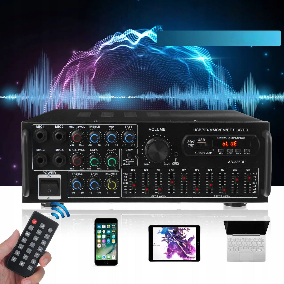 Sunbuck 2000W High Fidelity Power Amplifier, Digital Aud Amplifier Brand no brand