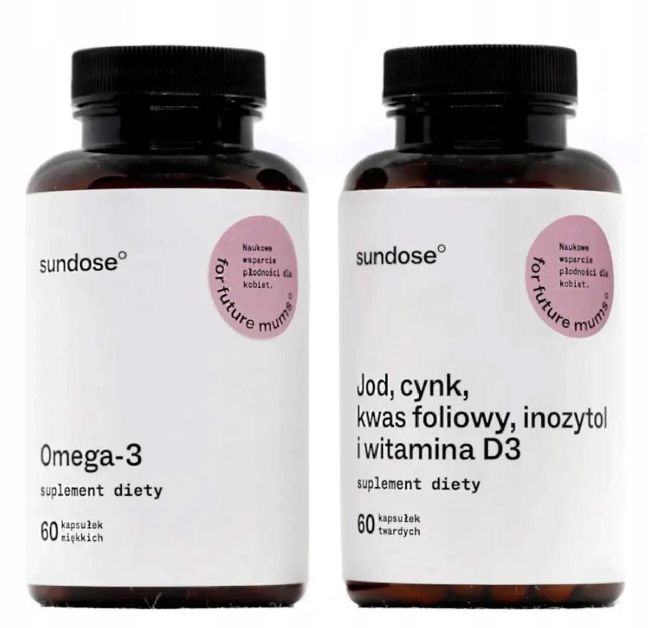 Sundose For Future Mums Omega-3 iodine zinc folic acid inositol vitamin D3 60+60