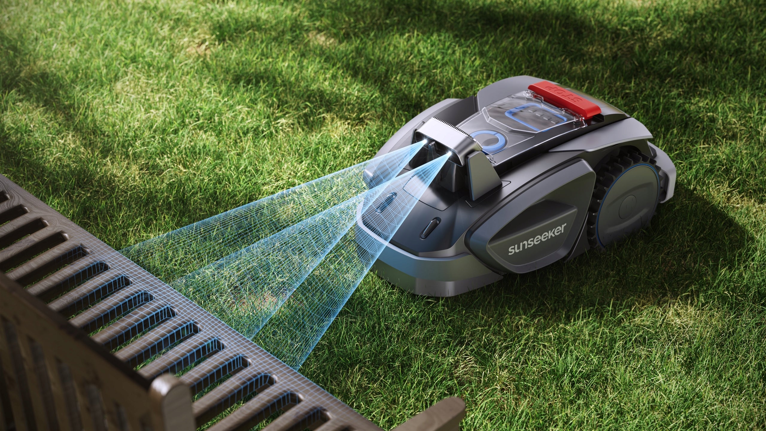 Sunseeker V3 Plus mowing robot – AI, Without Cable, 1000 m² Mowing height adjustment range 20–60 cm