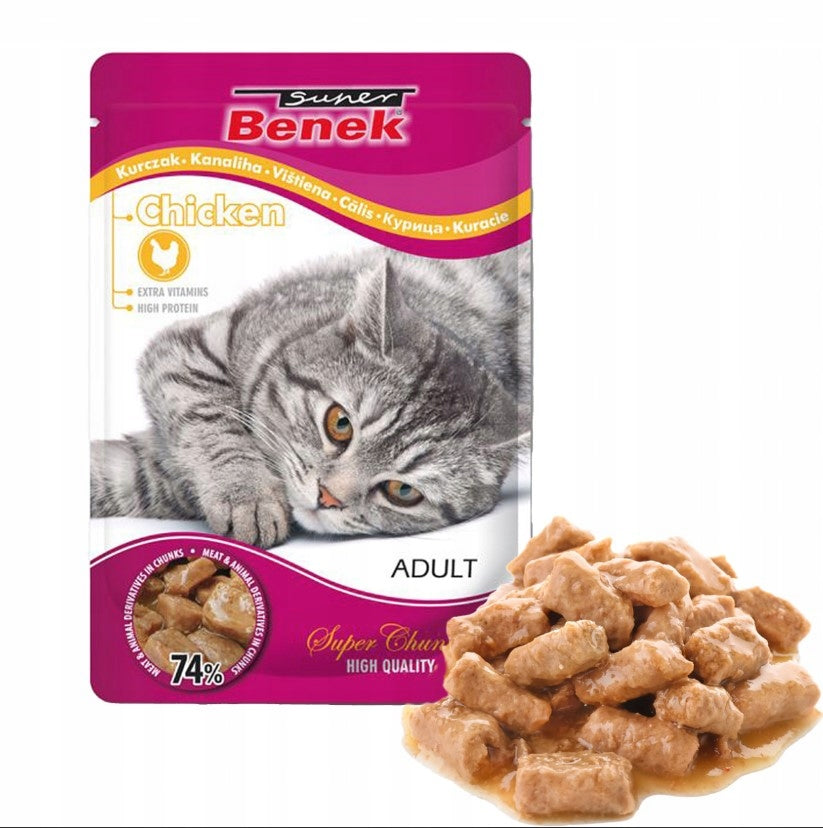 Super Benek Adult wet cat food with chicken pieces 100g EAN (GTIN) 5905397014232