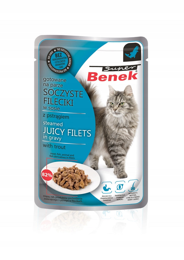 Super Benek Cat Fillets in Sauce with Trout 85 g