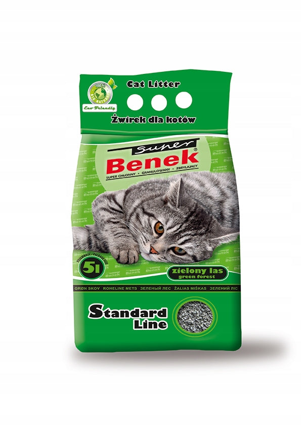 Super Benek Standard Green Forest Active 5L Properties scented clumping
