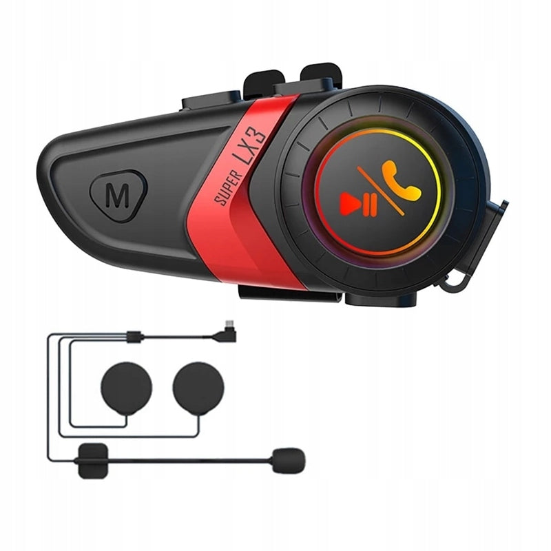 Super LX3 Bluetooth Speakerphone for Helmet, Motorcycle Headphone