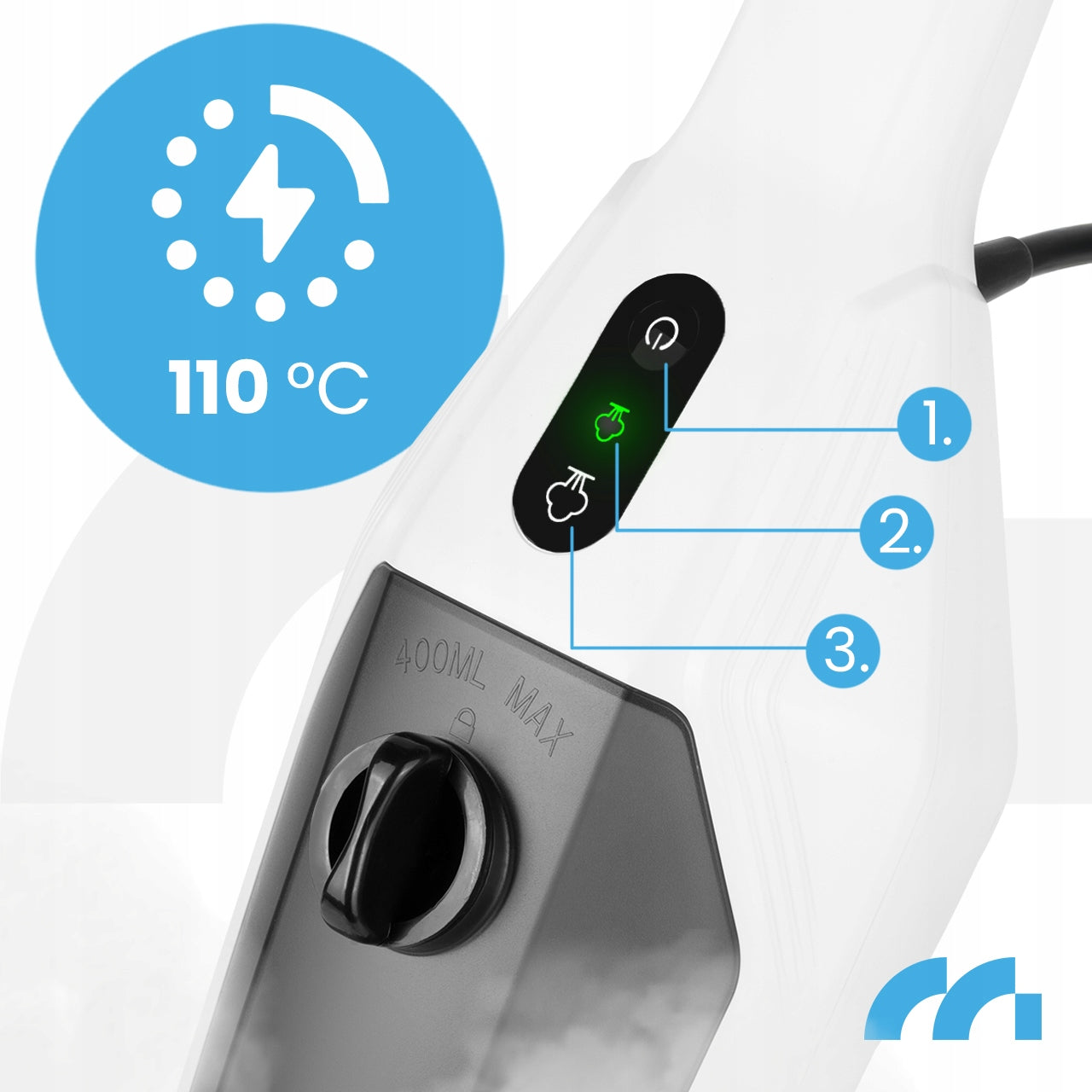 Super MOP STEAM Multifunctional Electric STEAM CLEANER - LARGE XXL SET Power 2000 W