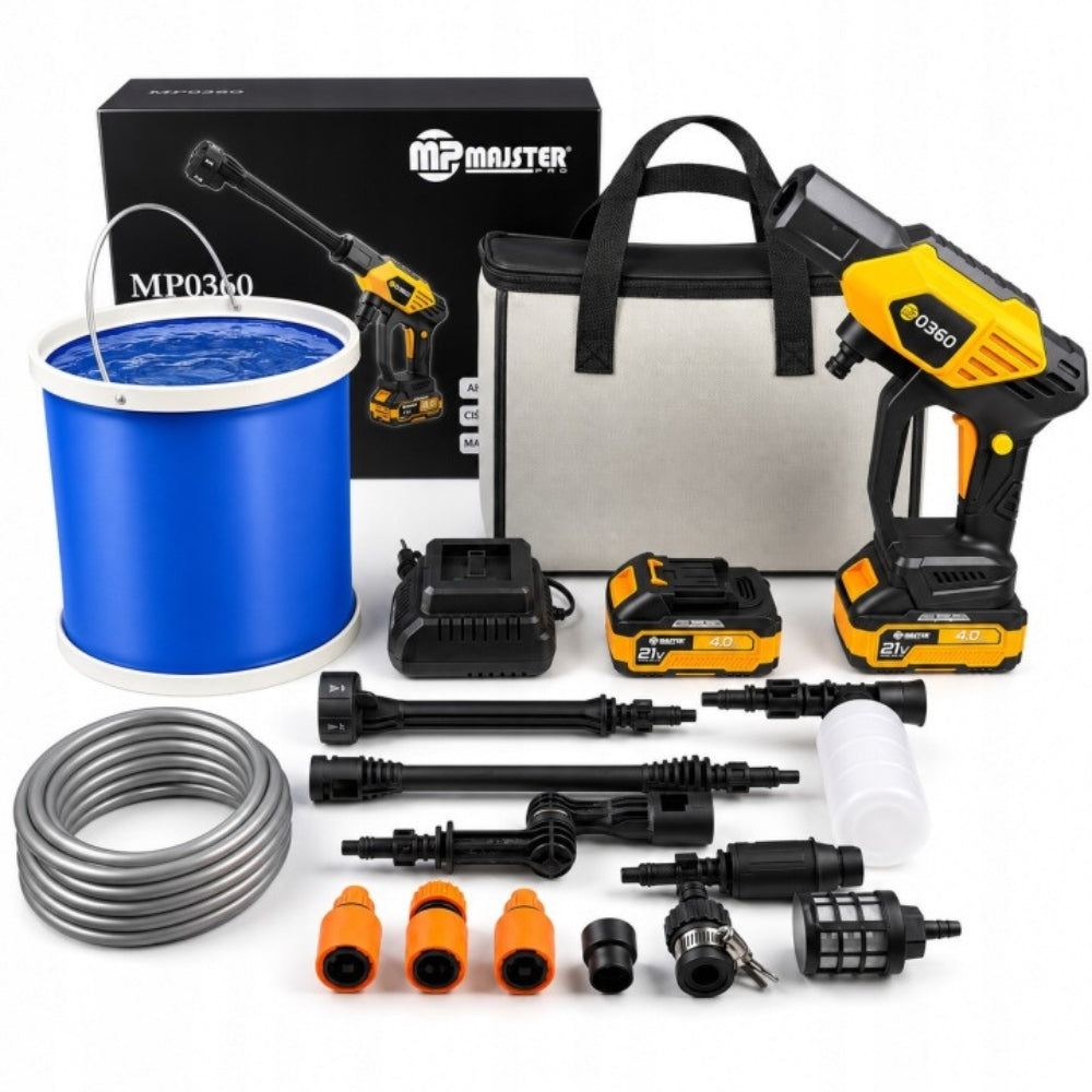 Super PRESSURE WASHER Cordless Electric POWERFUL 60 bar + 2 BATTERIES