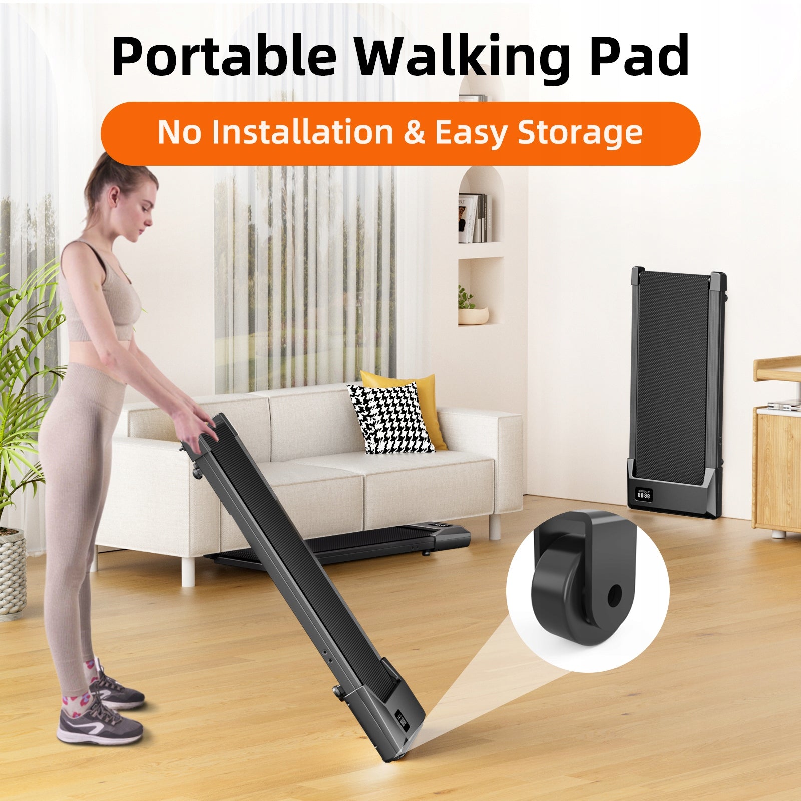 Superun 2.5HP,136KG Capacity MAX 110CM Under Desk Treadmill Walking Pad Model other