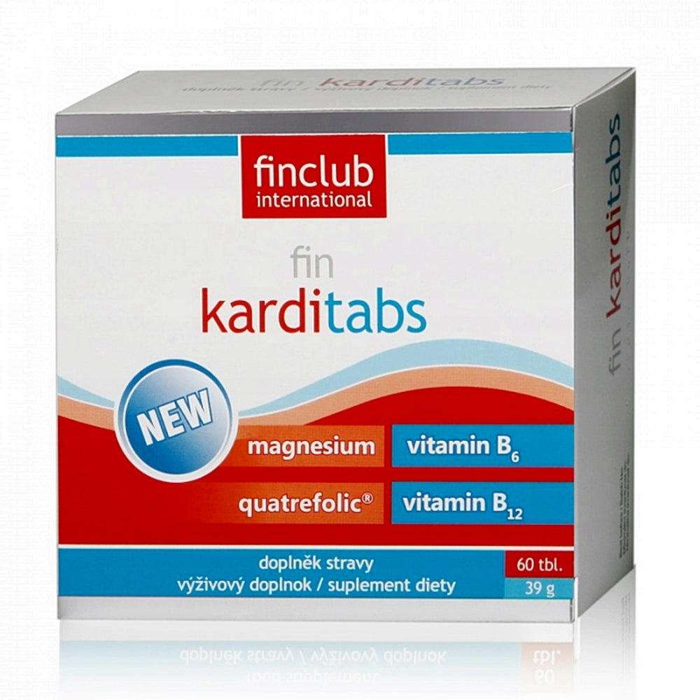 Supplement Finclub fin Karditabs Finclub HEART magnesium tabl 39 g 60 pcs. Packaging status original