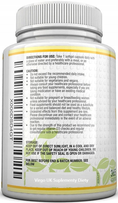 Supplement Nu U Nutrition Vitamin D3 10 thousand. 365 softgel capsules Packaging status original