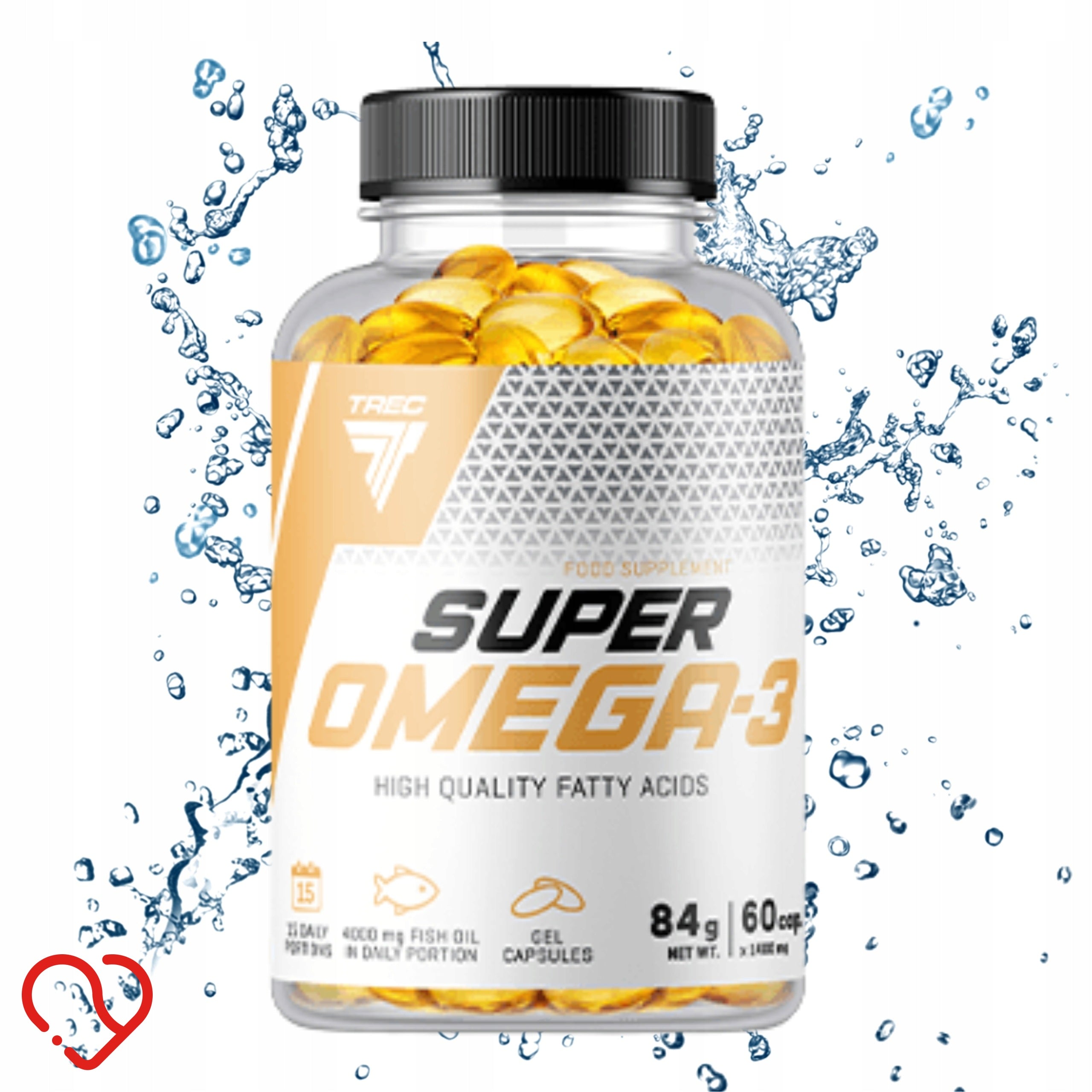 Supplement Super Omega-3 TREC 60 capsules EPA and DHA fish oil