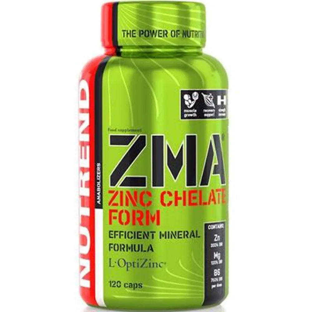 Supplement ZMA capsules Nutrend natural zinc 100 g Manufacturer code ZMA aminokwasy cynk magnez B6