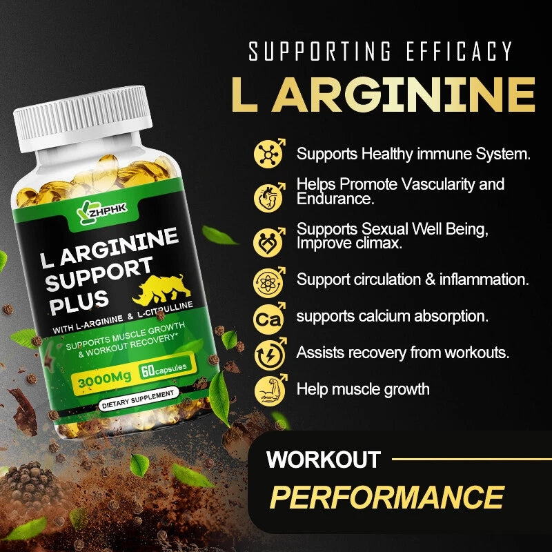 Supplement increasing the level of nitric oxide – L-arginine 3000 mg – 60 capsules Packaging status original