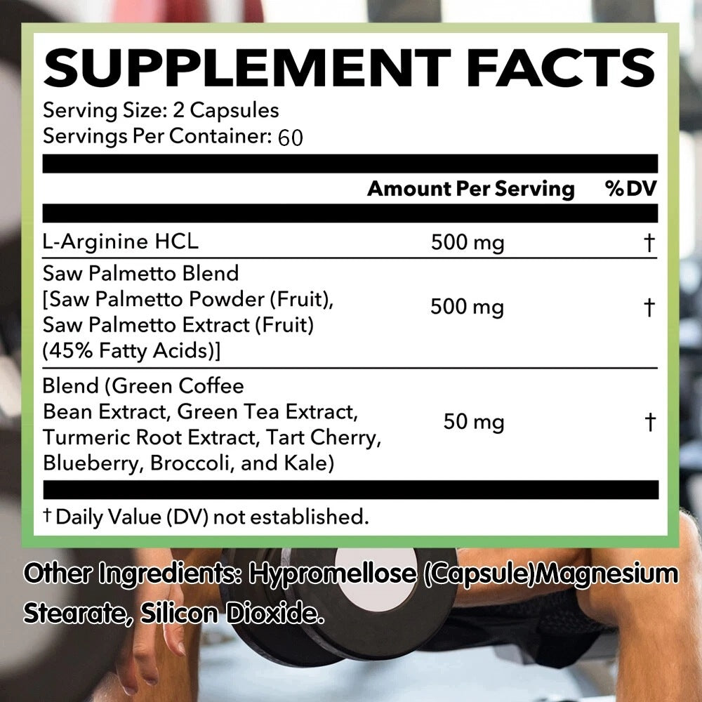 Supplement with L-arginine 500 mg – strong muscle pump, anti-catab effect Expiration date at least 1 year from the date of purchase
