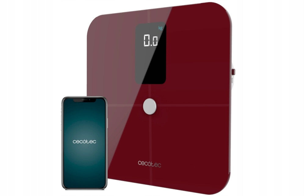 Surface Precision 10400 Garnet Burgundy Cecotec Bathroom Scale Batteries included yes