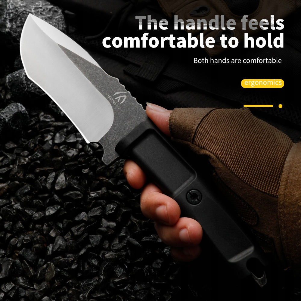 Survival tactical knife, outdoor straight knife, perfect men's gift Packaging status original
