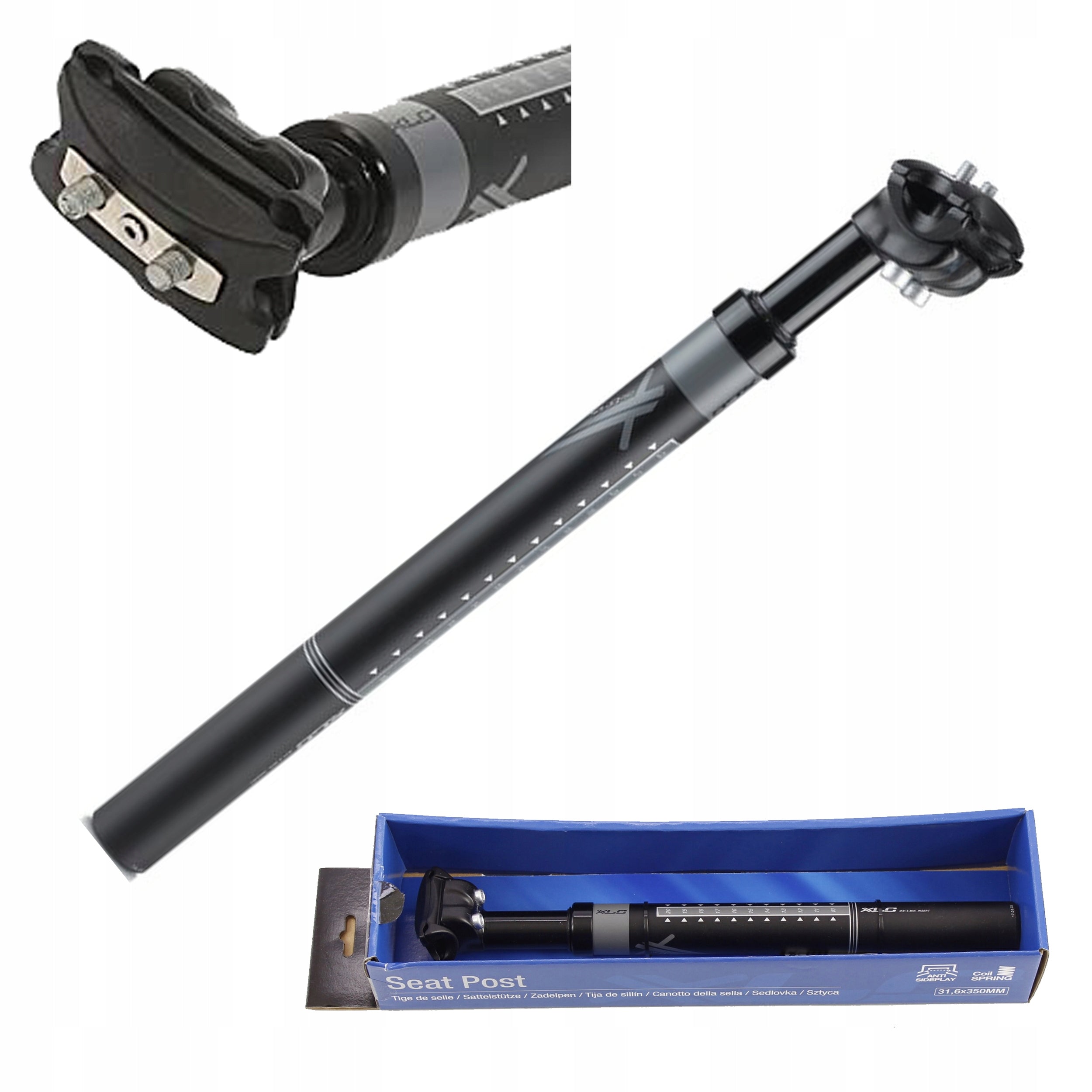 Suspension pole XLC SP-S05 PRO MTB adjustable max. 120kg STRONG 31,6mm
