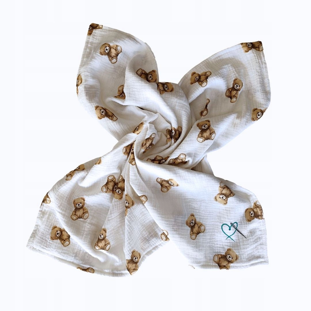 Swaddle -muslin Premium 100x100 Fairytale Bears