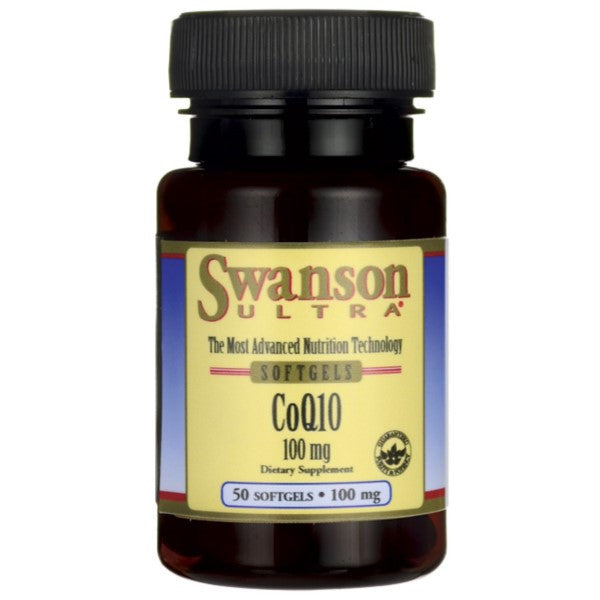 Swanson COQ10 100mg Coenzyme Q10 Healthy Cardiovascular System 50 SGELS Weight 50 g