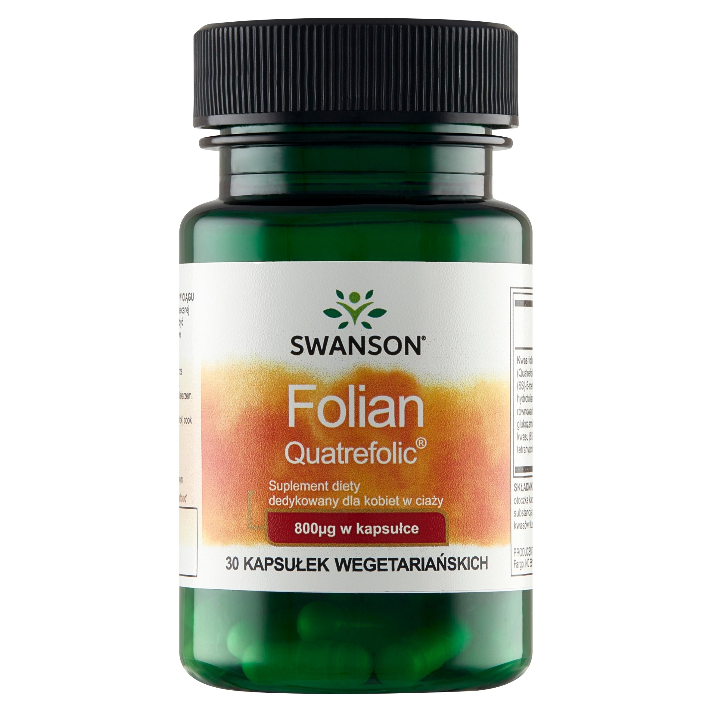 Swanson Folate Quatrefolic up to 1,360mcg Circulation System Nervous System 30 kaps Manufacturer code SWU714