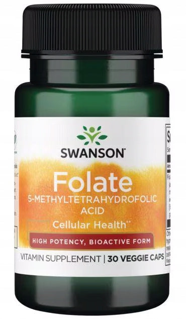 Swanson Folate Quatrefolic up to 1,360mcg Circulation System Nervous System 30 kaps