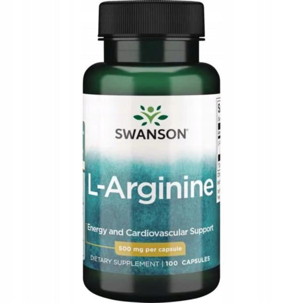 Swanson L-Arginine 500 mg 100 kaps. | HEART, ENERGY