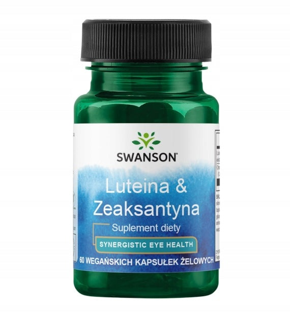 Swanson LUTEIN & ZEAXANTHIN 60 kaps eyes eyesight 20mg lutein DW.10.2026