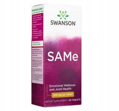 Swanson SAMe 200mg 60tab S-adenosil-L-methionine METABOLISM