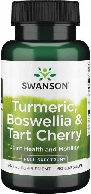 Swanson TURMERIC BOSWELLIA & TART CHERRY 60cap Physical fitness