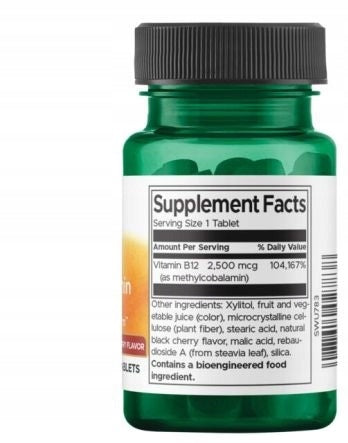 Swanson Vitamin B12 2500 mcg Methylcobalamin 60 lozenges EAN (GTIN) 087614027838