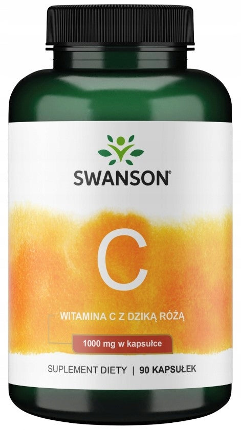 Swanson Vitamin C1000 + Wild rose 90 kaps Resistance Inflammation Skin Medical device no