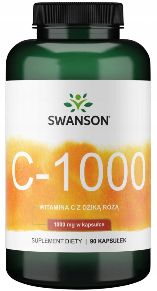 Swanson Vitamin C1000 + Wild rose 90 kaps Resistance Inflammation Skin