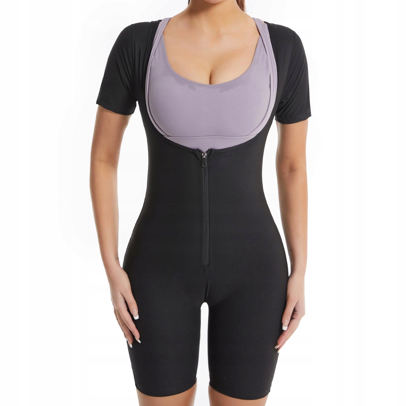 Sweating Bodysuit Sauna suits for Women Men Slimming Vest XL Silver