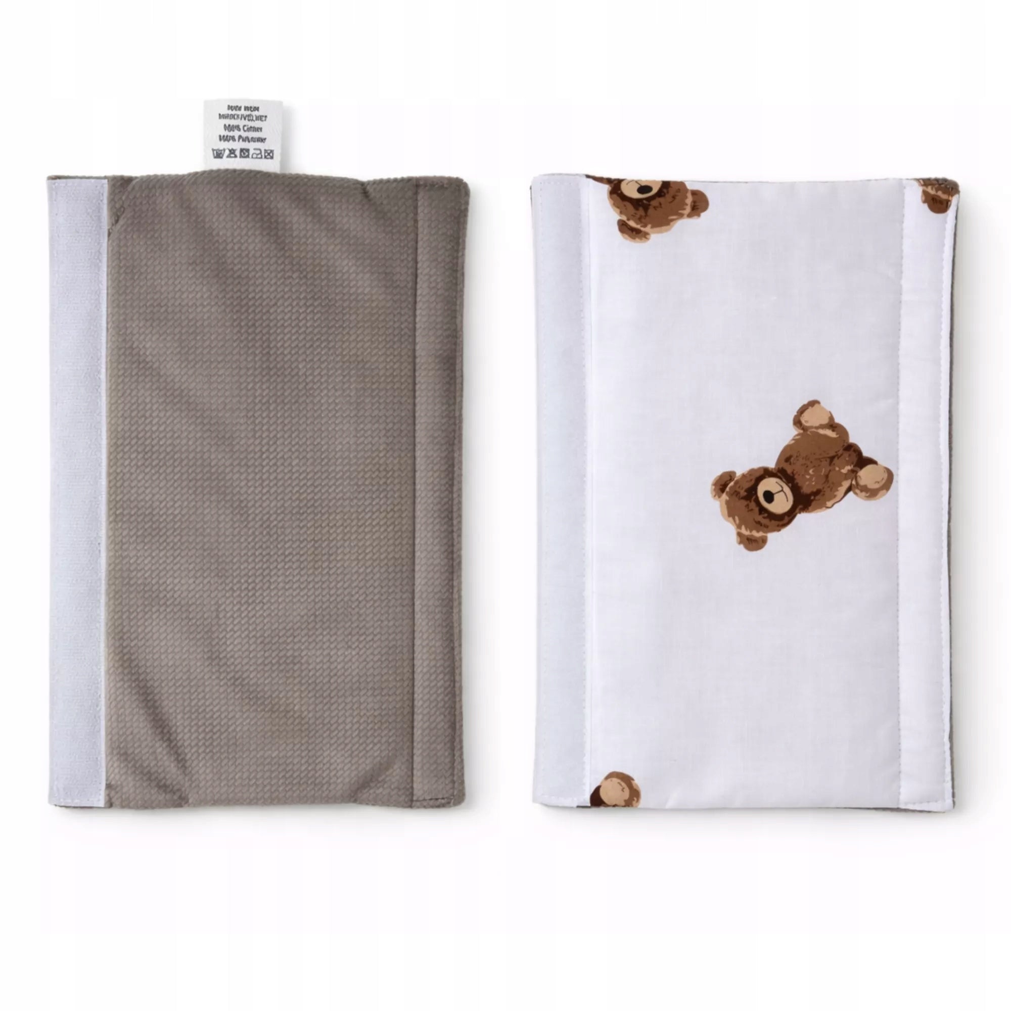 Sweet Teddy Stroller Belt Protectors with Velvet Taupe Brand Pepi