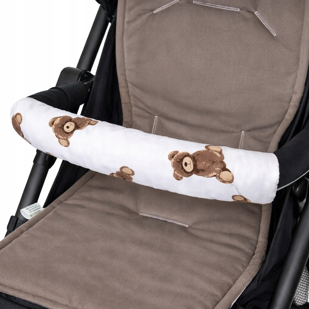 Sweet Teddy Stroller Headband Protector with Velvet Taupe