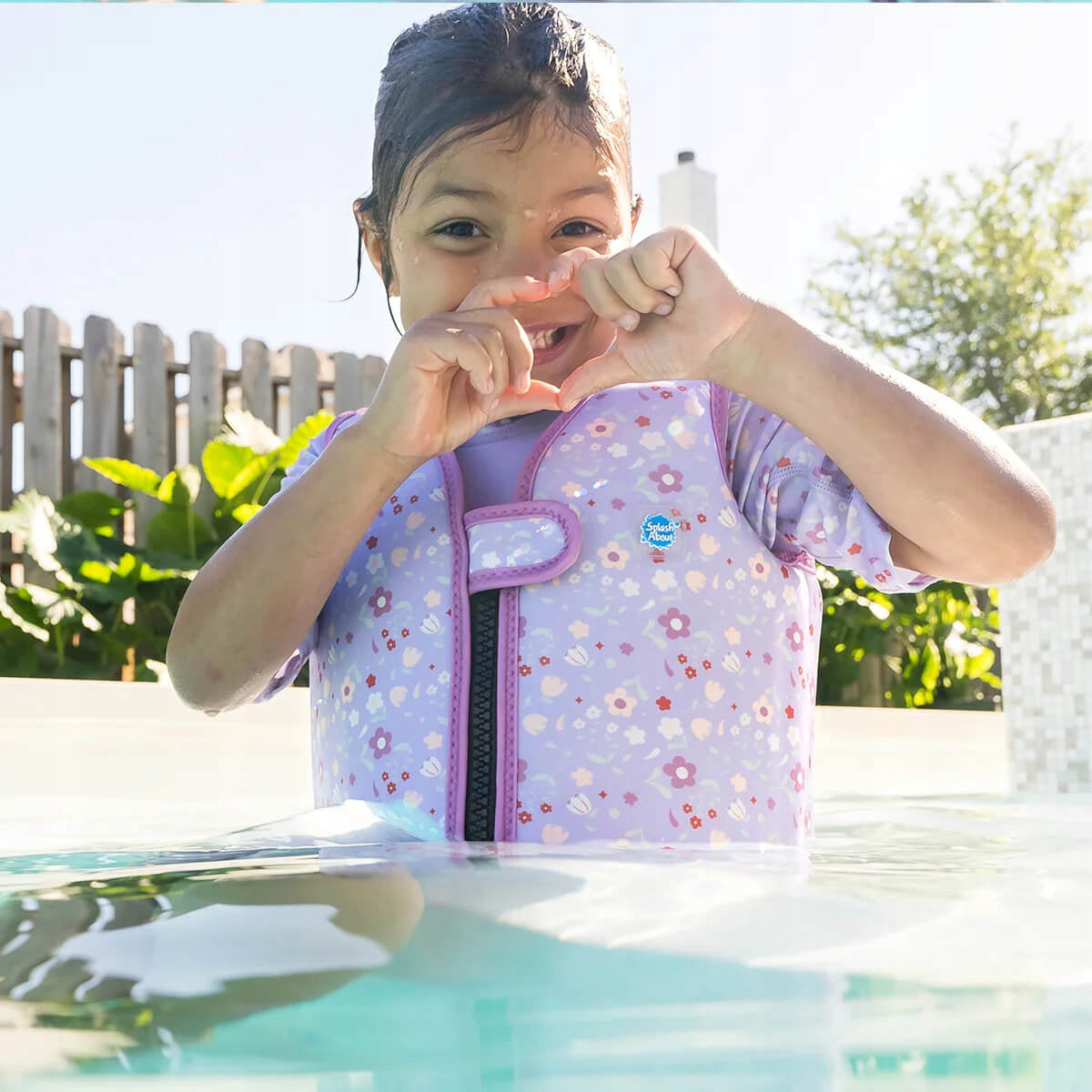 Swim vest Lilac Spring with belt 2-4 years Model swim vest