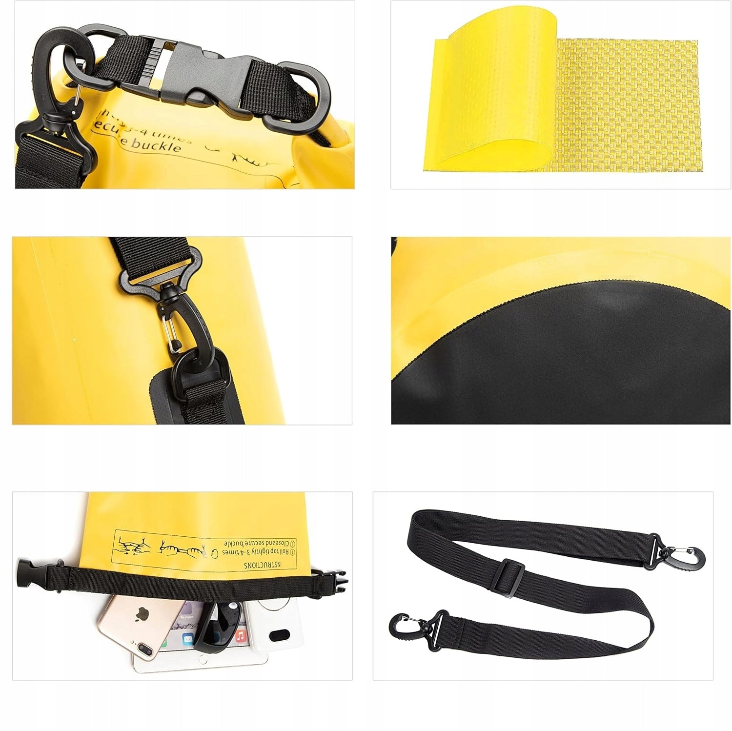 Swimming Bag Waterproof 10L With Interior Pocket Zipper Brand no brand