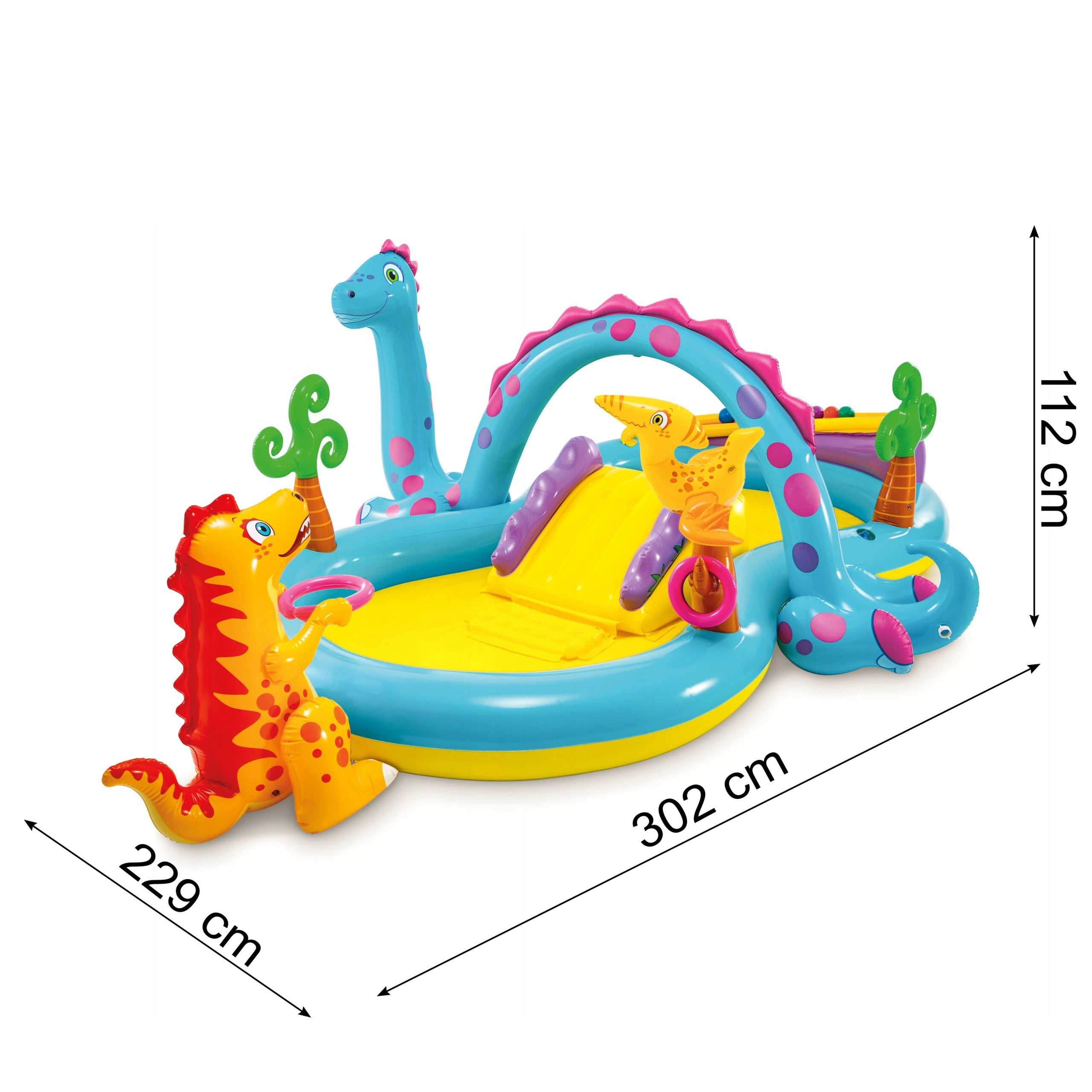 Swimming Pool Inflatable for Children Water Playground Slide Sprinkler INTEX 57135 Height 112 cm