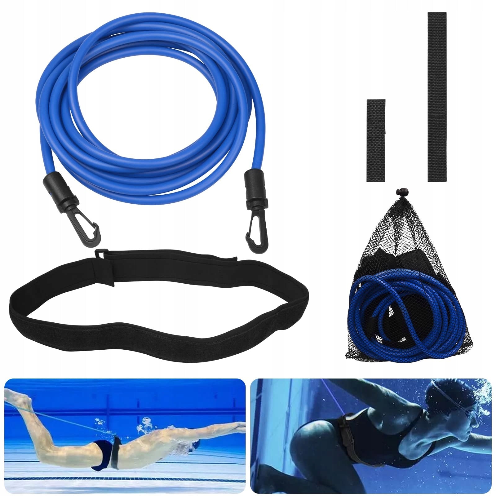 Swimming Training Belt Adjustable Swimming Belt For Swimming Pools 4 Meters Manufacturer code Pas Do Treningu Pływackiego