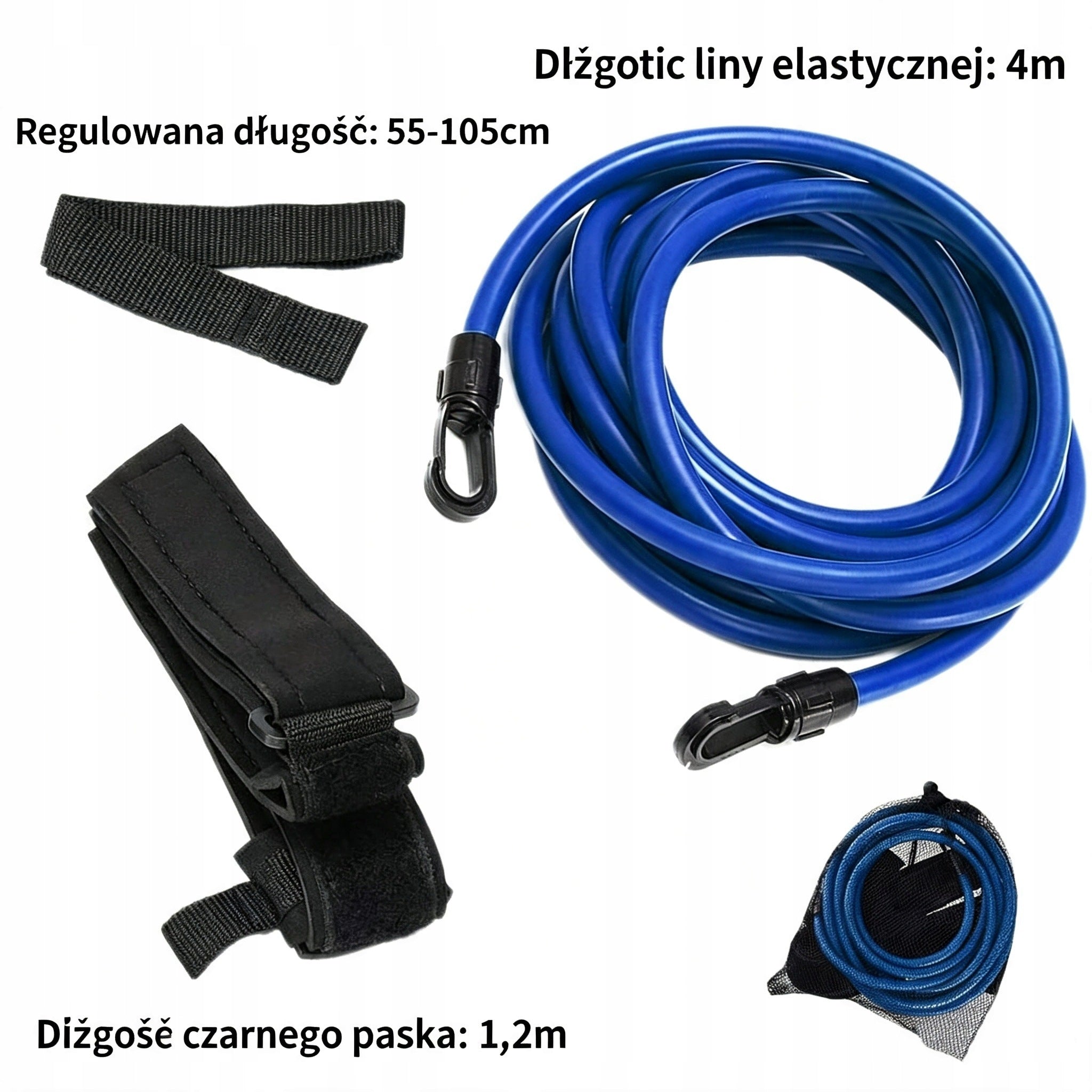 Swimming Training Belt Adjustable Swimming Belt For Swimming Pools 4 Meters Packaging status original