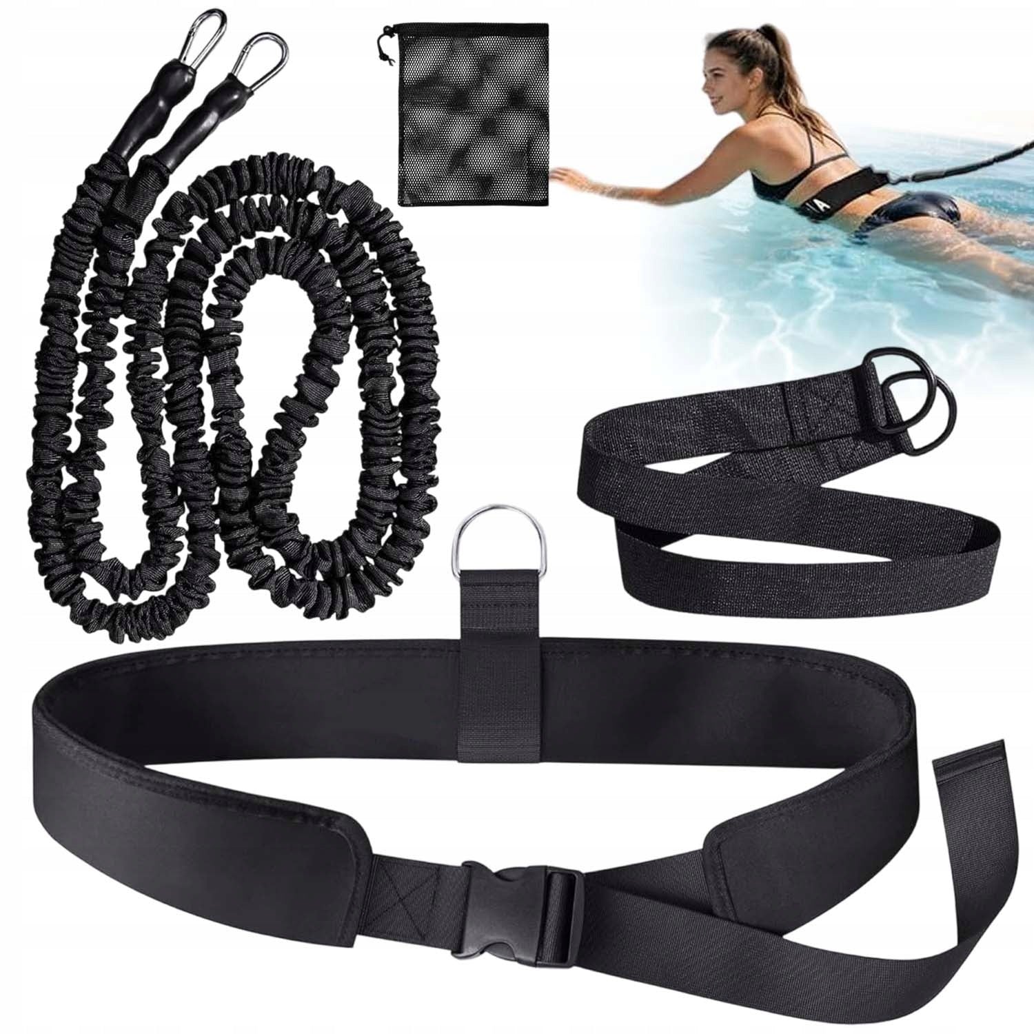 Swimming Training Belt Adjustable Swimming Belt For Swimming Pools Rope 7.5m