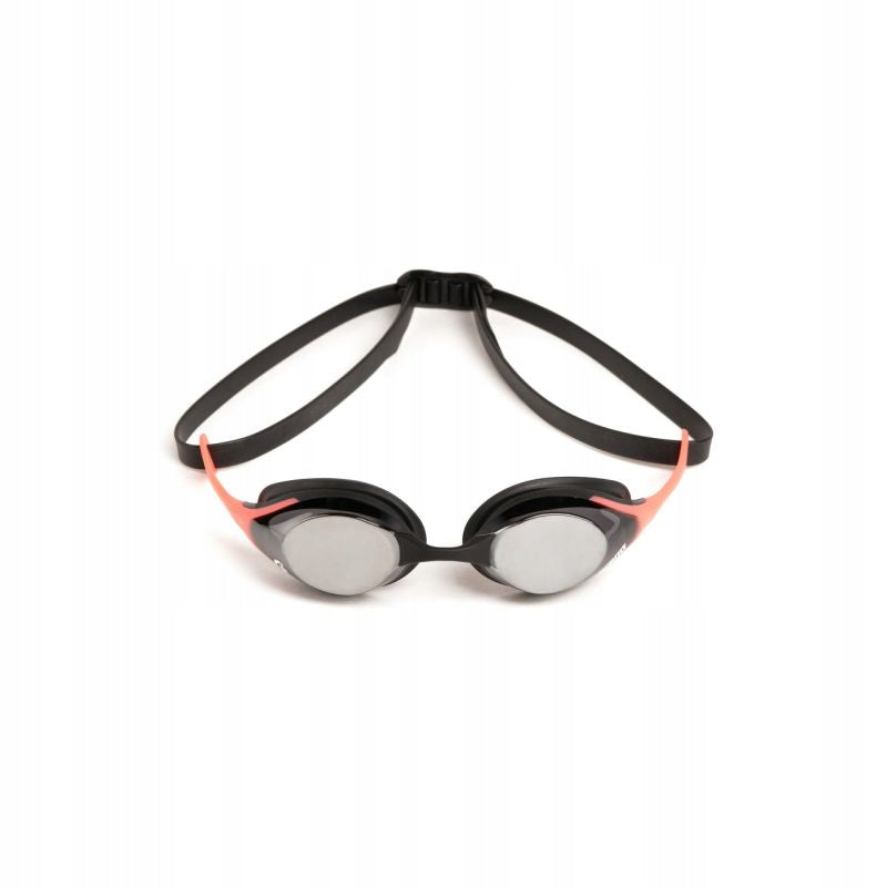 Swimming Training Glasses Arena Cobra Swipe Mirror Black Silver Coral Color red