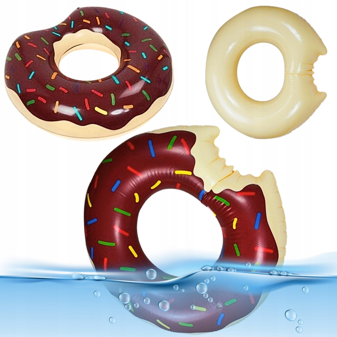 Swimming Wheel CHOCOLATE DONUT Brown Donut 90# LARGE XL Kind swim ring