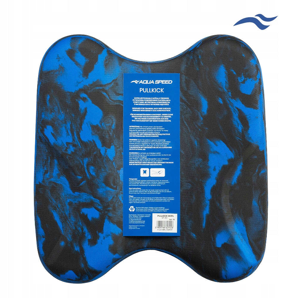 Swimming board AQUA SPEED Pullkick Swirl col.10 - black - blue Brand Aqua Speed