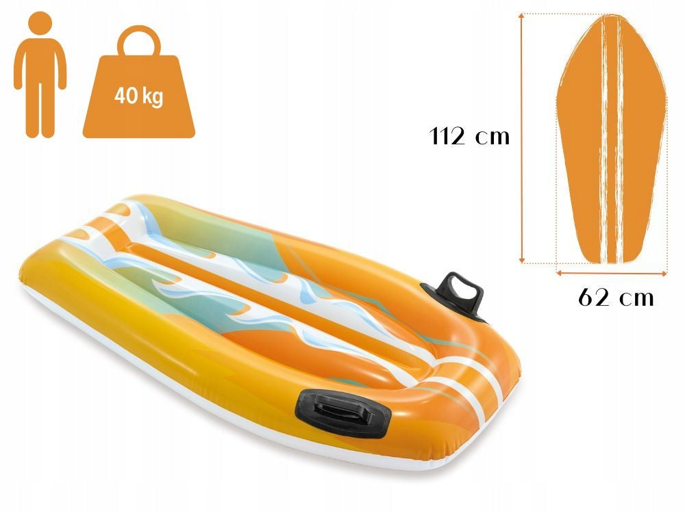Swimming board JOY YELLOW Intex 58165 Yellow Packaging status original