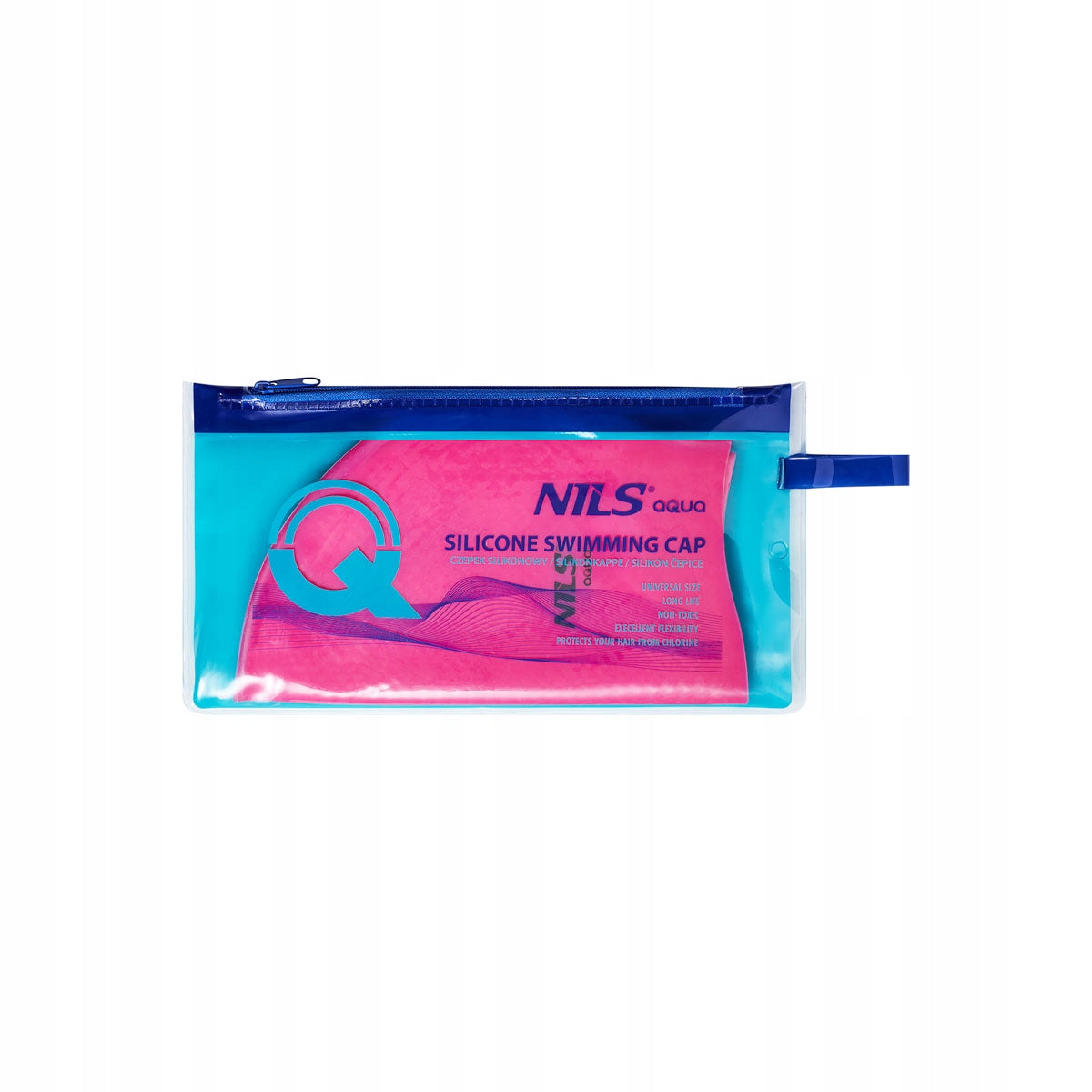 Swimming cap NQC dots NILS AQUA dark pink Color pink