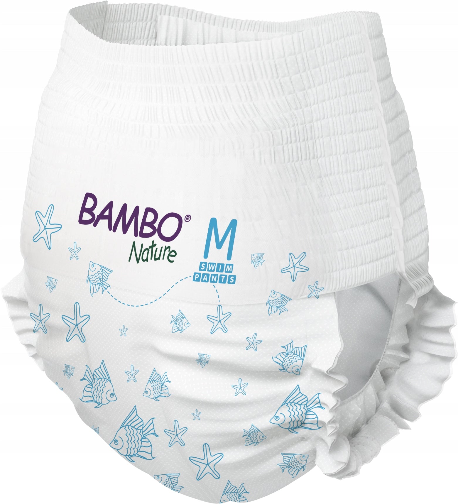 Swimming diapers for children at the pool Bambo Nature 12+ kg, 12 pcs. Manufacturer code 1000024402