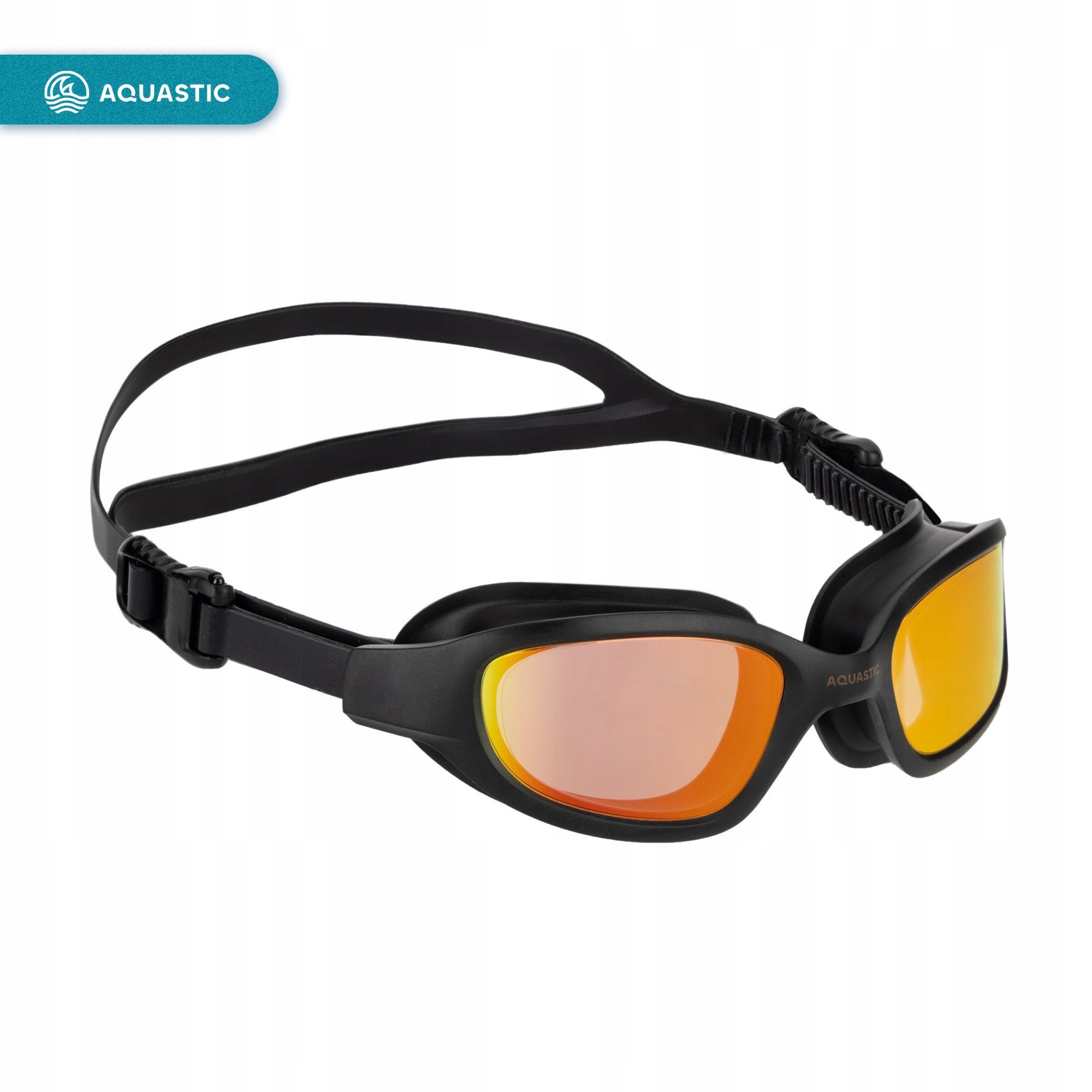 Swimming goggles AQUASTIC Vili black FOR WATER POOL ANTIFOG UV FILTER Manufacturer code AQS-B6I037-BK