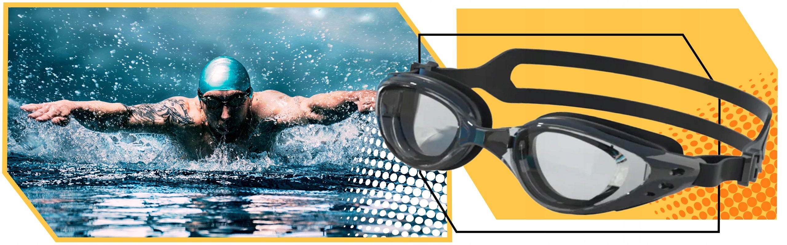 Swimming goggles swimming goggles anti-fog glasses + case Brand Lewer