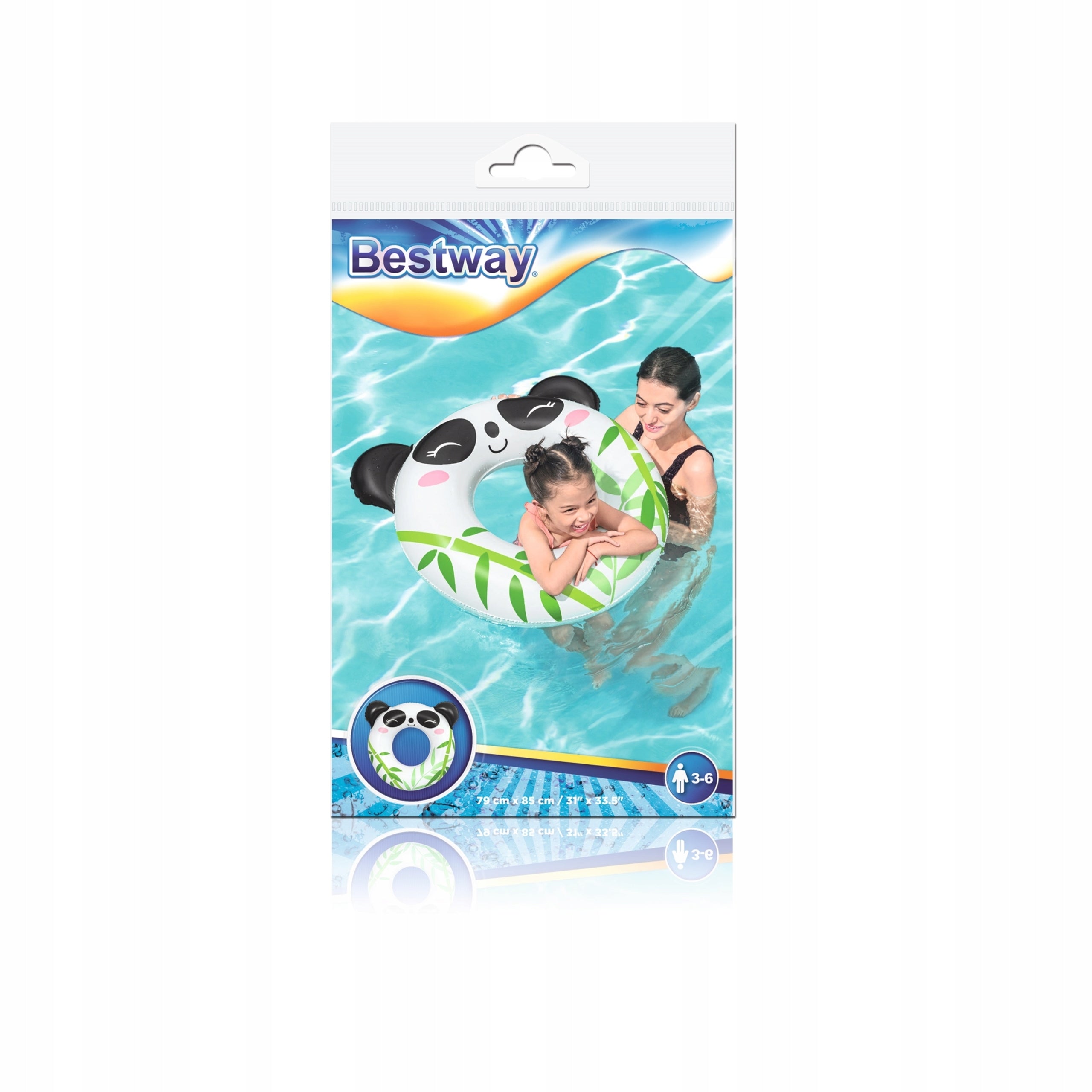 Swimming mattress Bestway 36351 PANDA water wheel for beach pool Brand Bestway