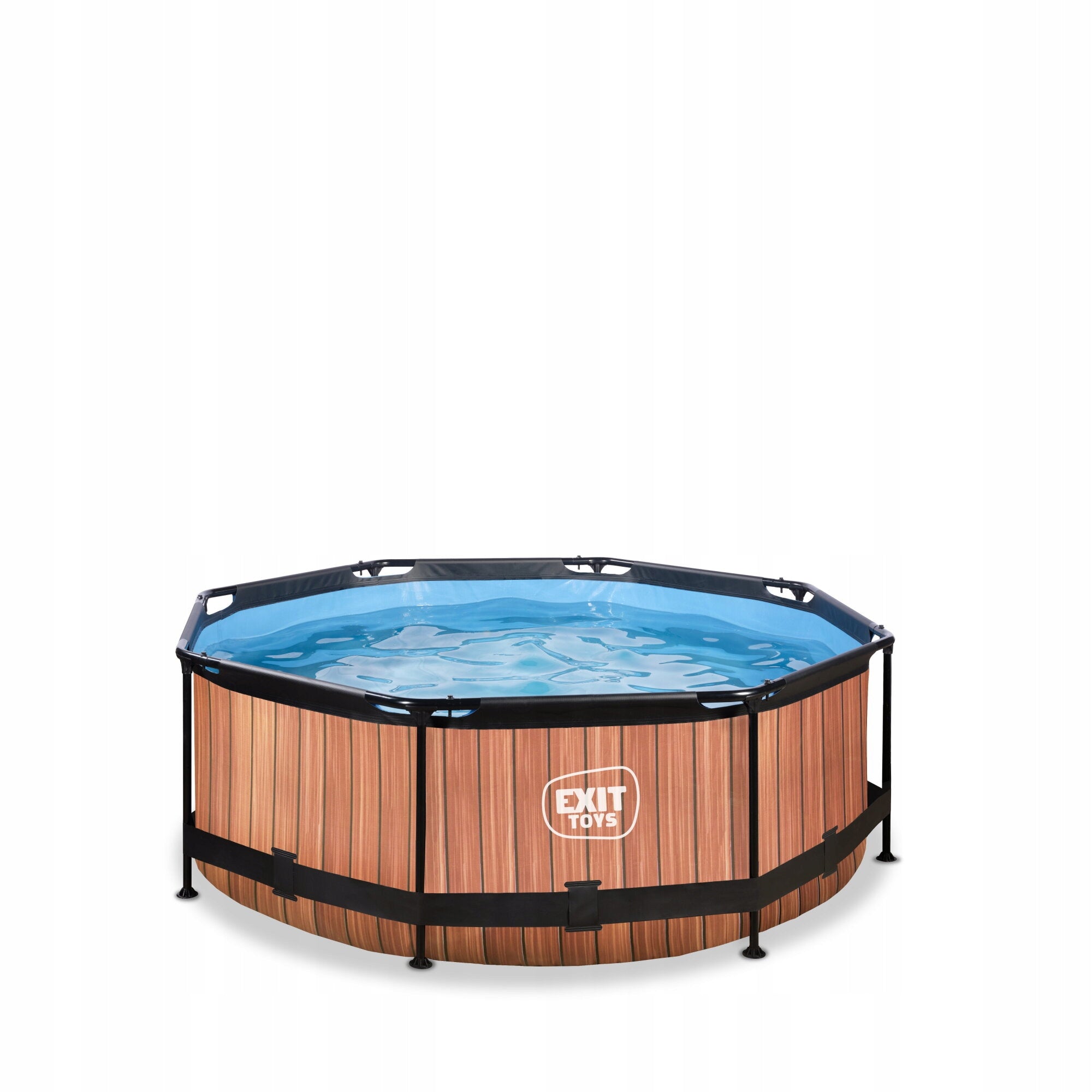 Swimming pool Wood EXIT ø244x76cm with filter pump - brown