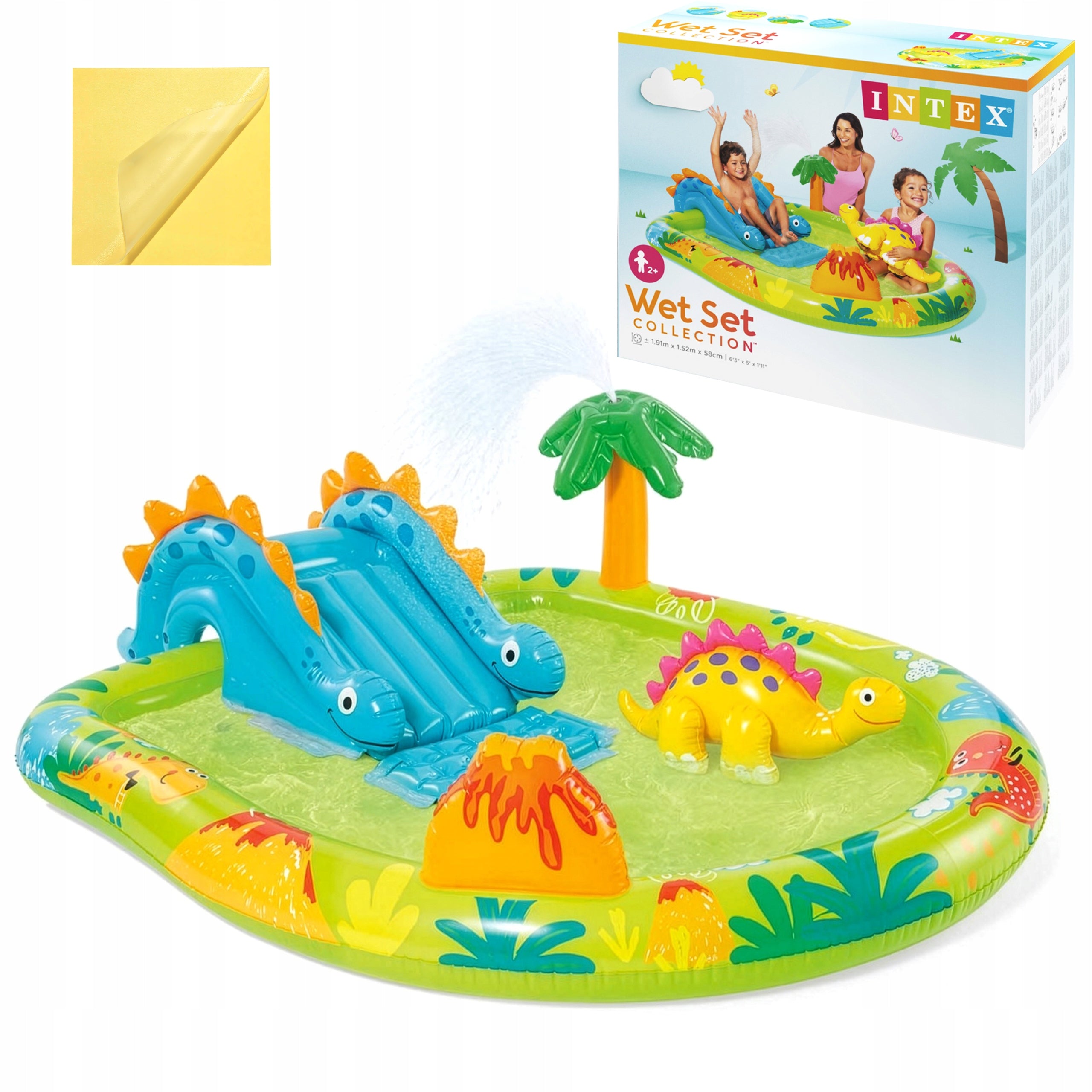 Swimming pool for children Dino Water Playground with Slide Sprinkler INTEX 57166